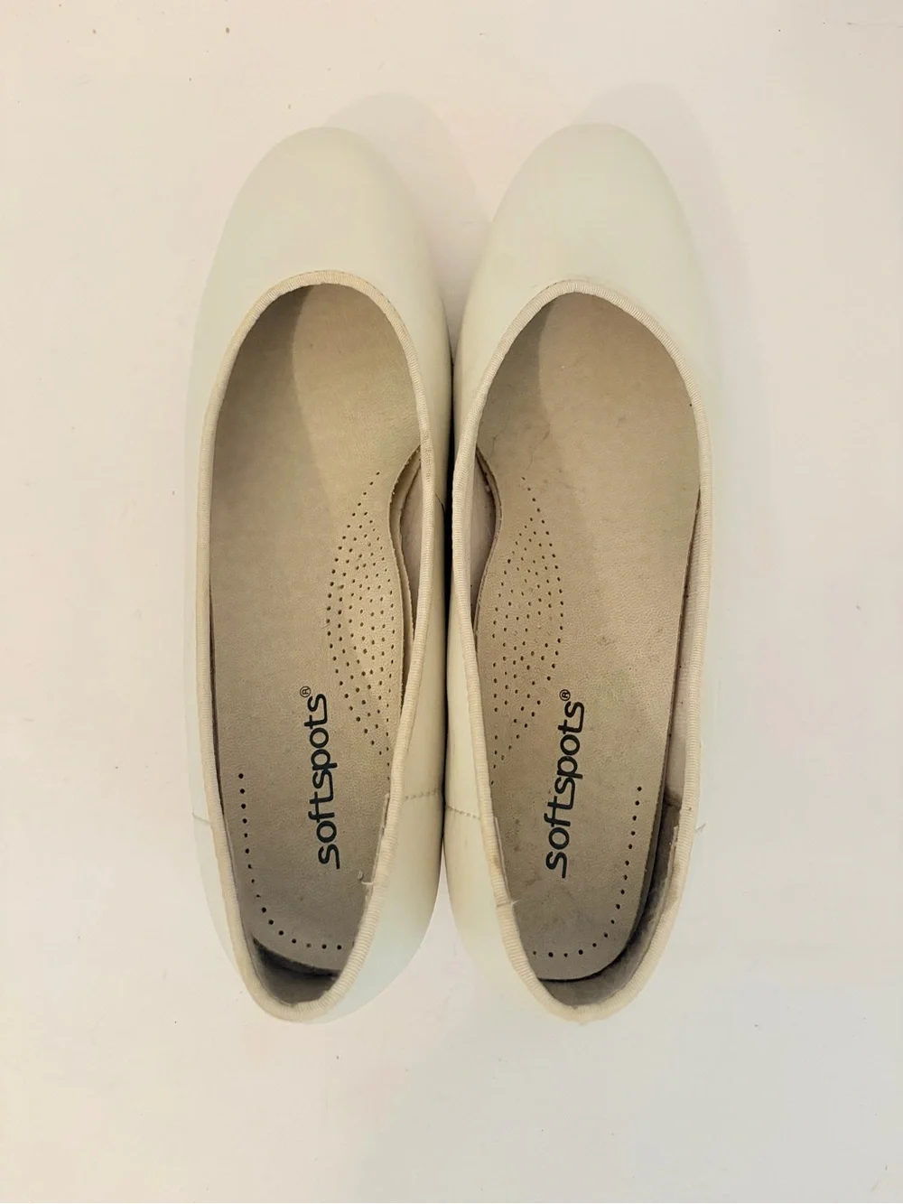 Softspots Bone Leather Stephanie Low Wedge Slip On Comfort Shoes